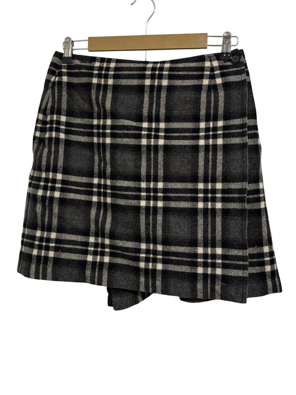 Style & Co. Black and Cream Plaid Mini Skirt